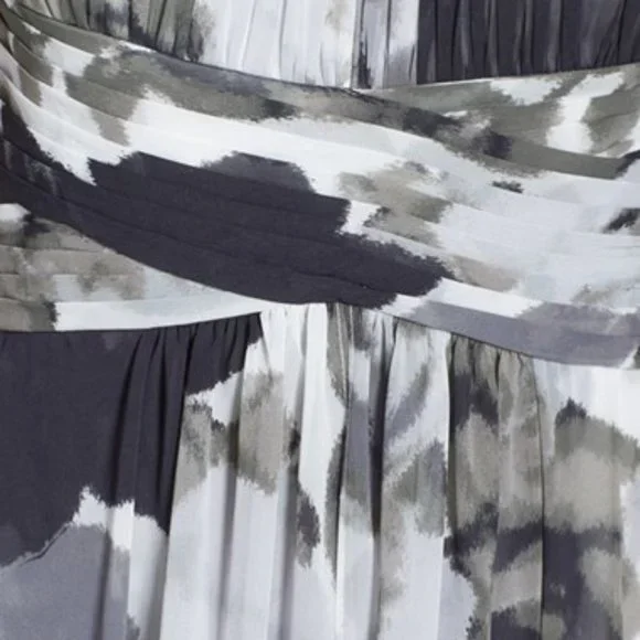 Eliza J sz 12 floral halter gown *skirt layers altered to shin/ankle length - Picture 6 of 8